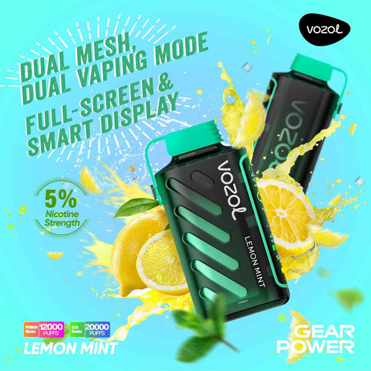Vozol Vape Gear Power 20000 Züge Lemon Mint