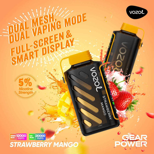 VOZOL Vape Gear Power 20000 puffs Strawberry Mango