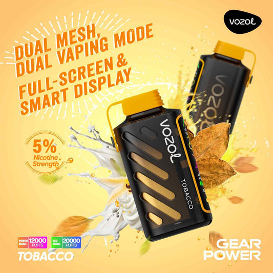 VOZOL Gear Power 20000 Vape – Tobacco