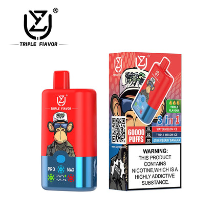 Premium 3-in-1 UZY Triple Flavor Einweg Vape